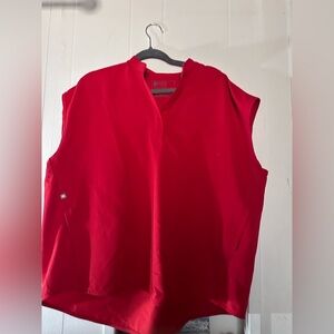 Figs Women's Red Sleeveless Top